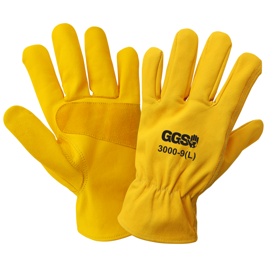 Top-Grade Chrome-Free Cowhide Leather Drivers Gloves with Reinforced Palm Patch