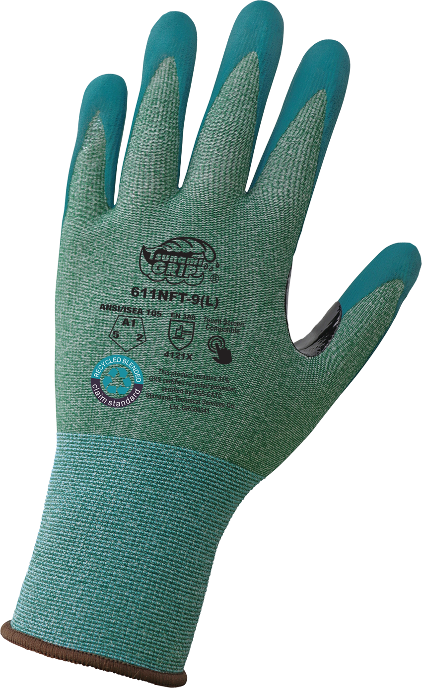 Tsunami Grip&reg; General Purpose 15-Gauge Nitrile Coated Touchscreen Gloves Made with Recycled Polyester