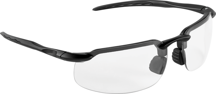Swordfish® Clear Anti-Fog Lens, Crystal Black Frame Safety Glasses