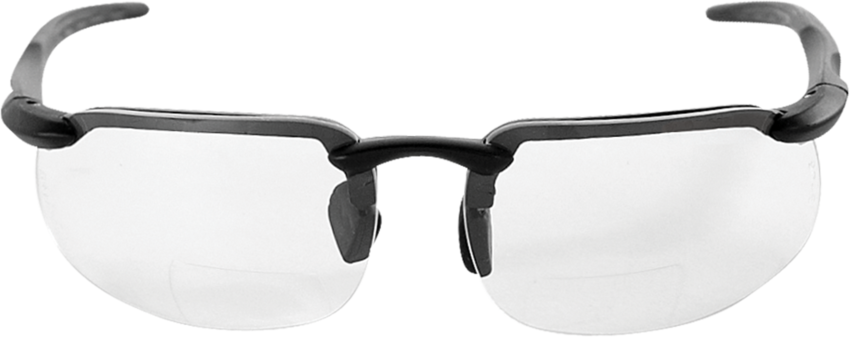 Swordfish® Clear 1.5 Diopter Bifocal Reader Style Lens, Matte Black Frame Safety Glasses