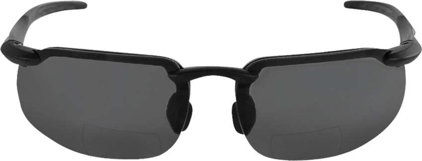 Swordfish® Smoke 1.0 Diopter Bifocal Reader Style Lens, Matte Black Frame Safety Glasses - LIMITED STOCK