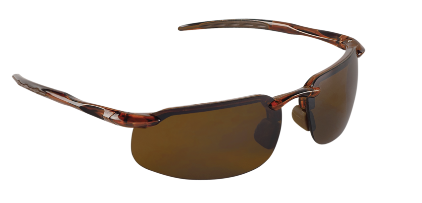 Swordfish® Brown Flash Mirror Lens, Crystal Brown Frame Safety Glasses