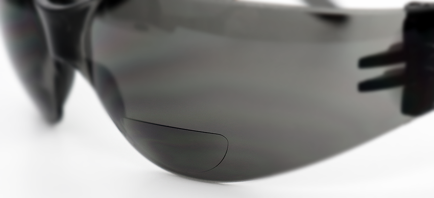 Torrent™ Smoke 2.5 Diopter Bifocal Reader Style Lens, Frosted Black Frame Safety Glasses
