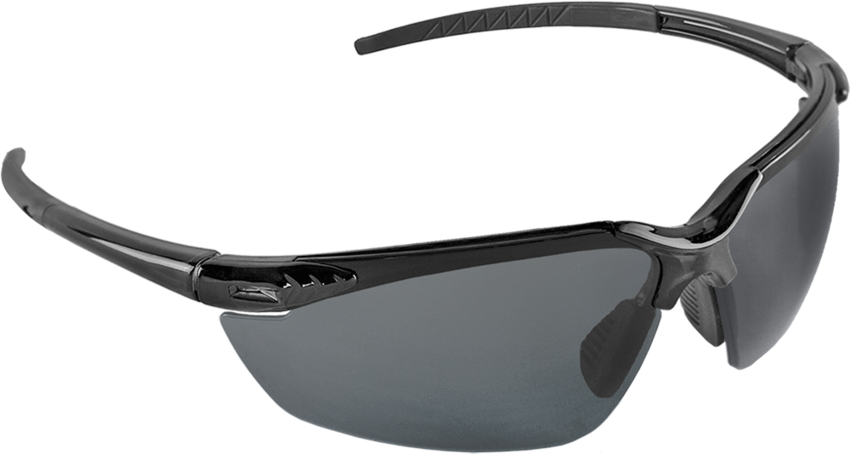 Mojarra® Dark Smoke Anti-Fog Lens, Crystal Black Frame Safety Glasses