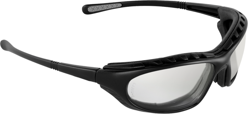 Steelhead® Indoor/Outdoor Anti-Fog Lens, Matte Black Frame Safety Glasses