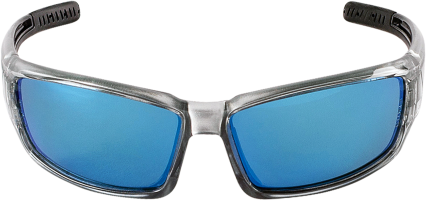 Maki® Blue Mirror Polarized Lens, Silver Inlay Frame Safety Glasses