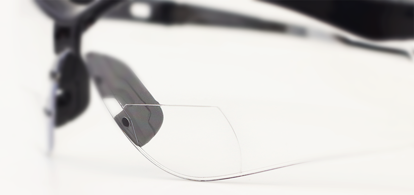 Spearfish® Clear Performance Fog Technology 1.5 Diopter Bifocal Reader Style Lens, Shiny Black Frame Safety Glasses