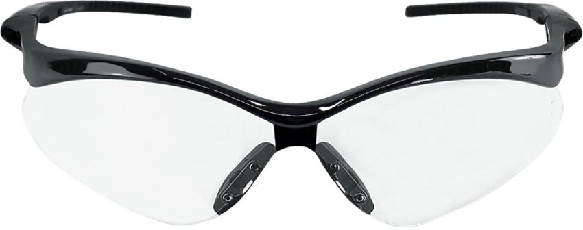 Spearfish® Clear Anti-Fog Lens, Shiny Black Frame Safety Glasses