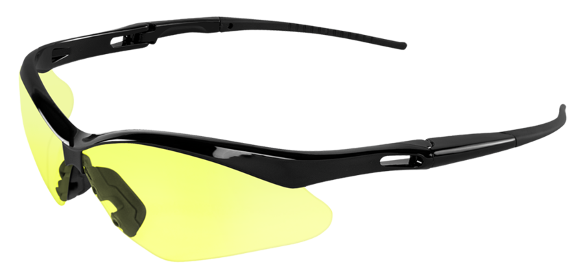 Spearfish® Yellow Anti-Fog Lens, Shiny Black Frame Safety Glasses