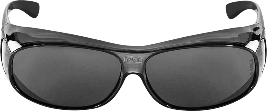 Over-the-Glass Smoke Lens, Crystal Black Frame Safety Glasses