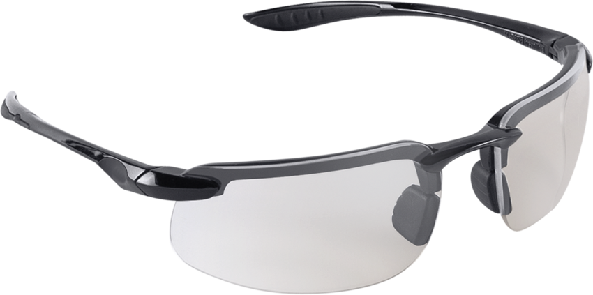 Swordfish®X Indoor/Outdoor Anti-Fog Lens, Shiny Black Frame Safety Glasses - LIMITED STOCK