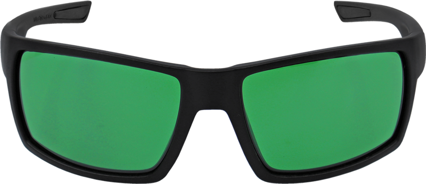 Sawfish™ Green LED Blocker Lens, Matte Black Frame Safety Glasses