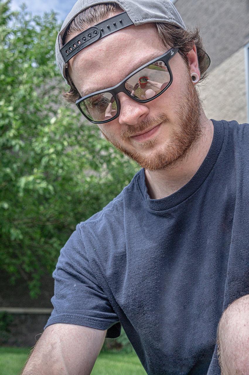 Pompano™ Indoor/Outdoor Anti-Fog Lens, Matte Black Frame Safety Glasses