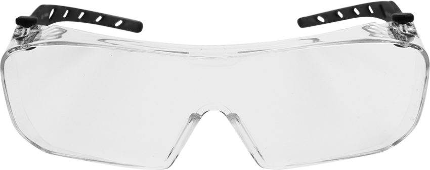 Over-The-Glass Clear Lens, Frosted Gray Frame Visitor Specs Safety Glasses