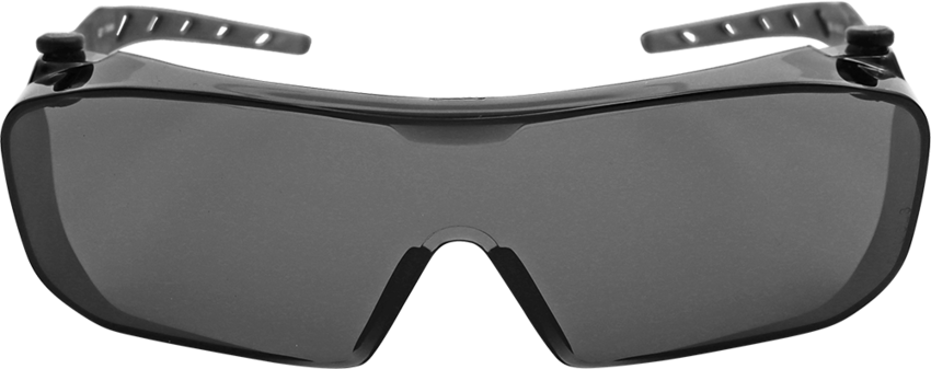 Over-The-Glass Smoke Lens, Frosted Gray Frame Visitor Specs Safety Glasses