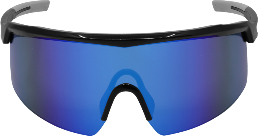 Whipray™ Blue Mirror Anti-Fog Lens, Shiny Black Frame Safety Glasses
