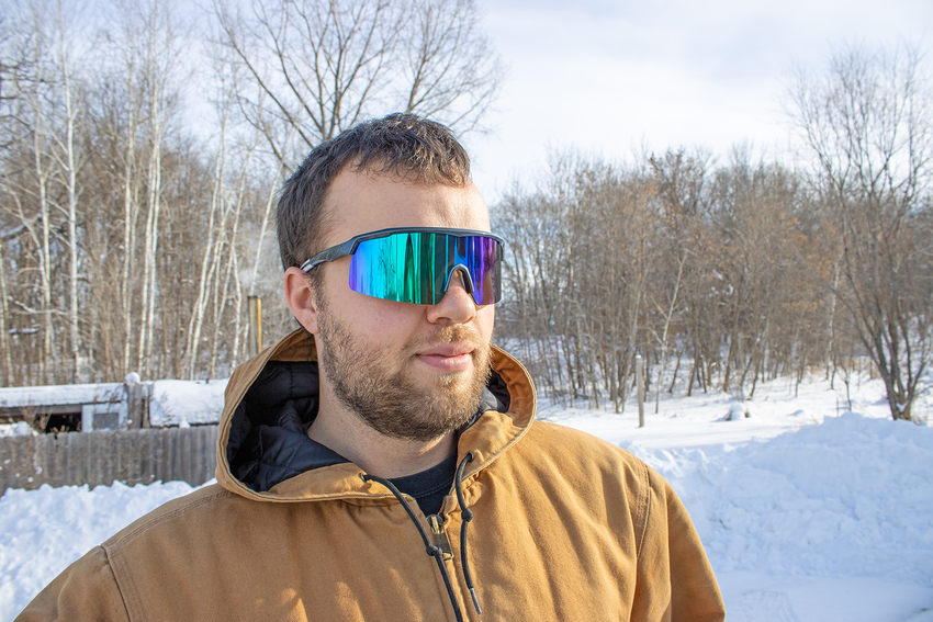 Whipray™ Green Mirror Performance Fog Technology Lens, Shiny Gray Frame Safety Glasses