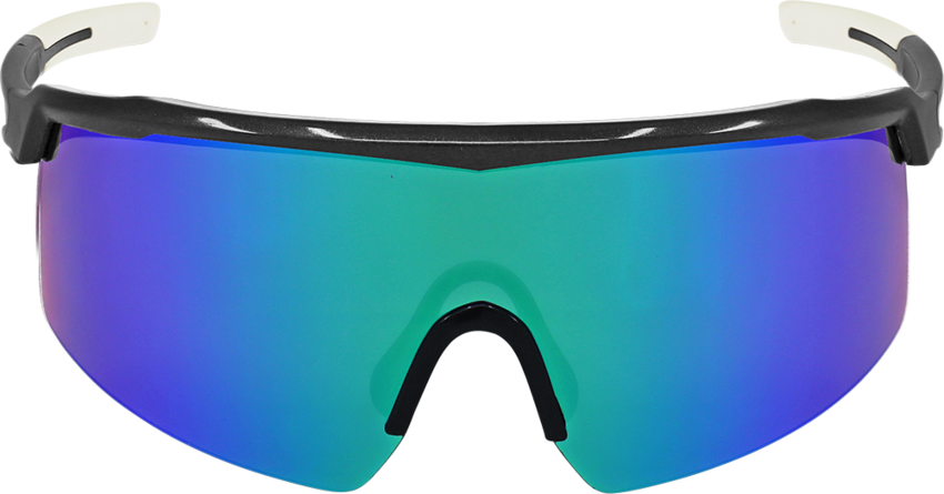 Whipray™ Green Mirror Performance Fog Technology Lens, Shiny Gray Frame Safety Glasses