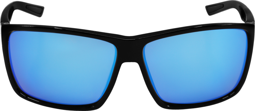 Lionfish&trade; Blue Mirror Performance Fog Technology Polarized Lens, Shiny Black Frame Safety Glasses