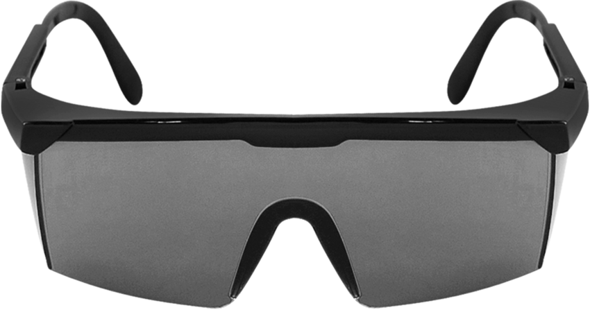 Kaku® Smoke Lens, Shiny Black Frame Safety Glasses