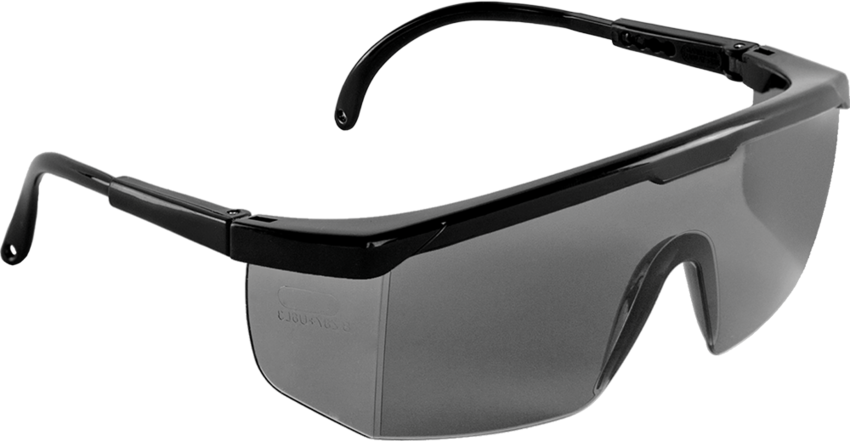 Kaku® Smoke Lens, Shiny Black Frame Safety Glasses