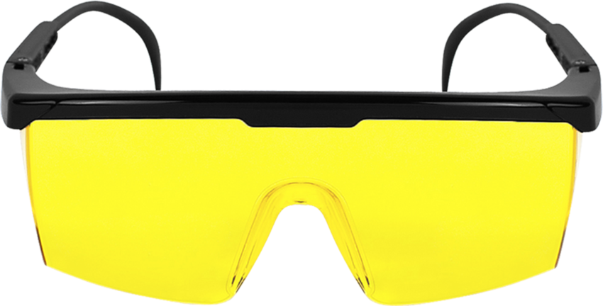 Kaku® Yellow Lens, Shiny Black Frame Safety Glasses - LIMITED STOCK