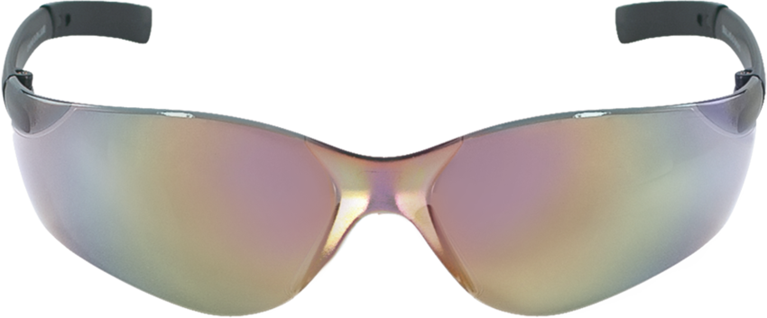 Pavon® Rainbow Mirror Lens, Frosted Black Frame Safety Glasses
