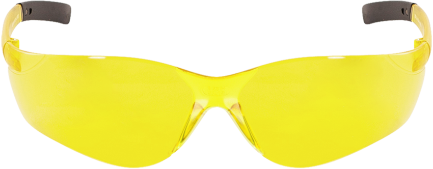 Pavon® Yellow Lens, Frosted Yellow Frame Safety Glasses