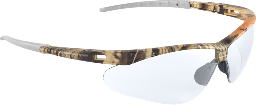 Stinger® Clear Anti-Fog Lens, Woodland Camouflage Frame Safety Glasses