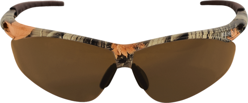 Stinger® Brown Anti-Fog Lens, Woodland Camouflage Frame Safety Glasses