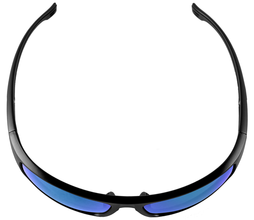 Dorado® Blue Mirror Lens, Matte Black Frame Safety Glasses