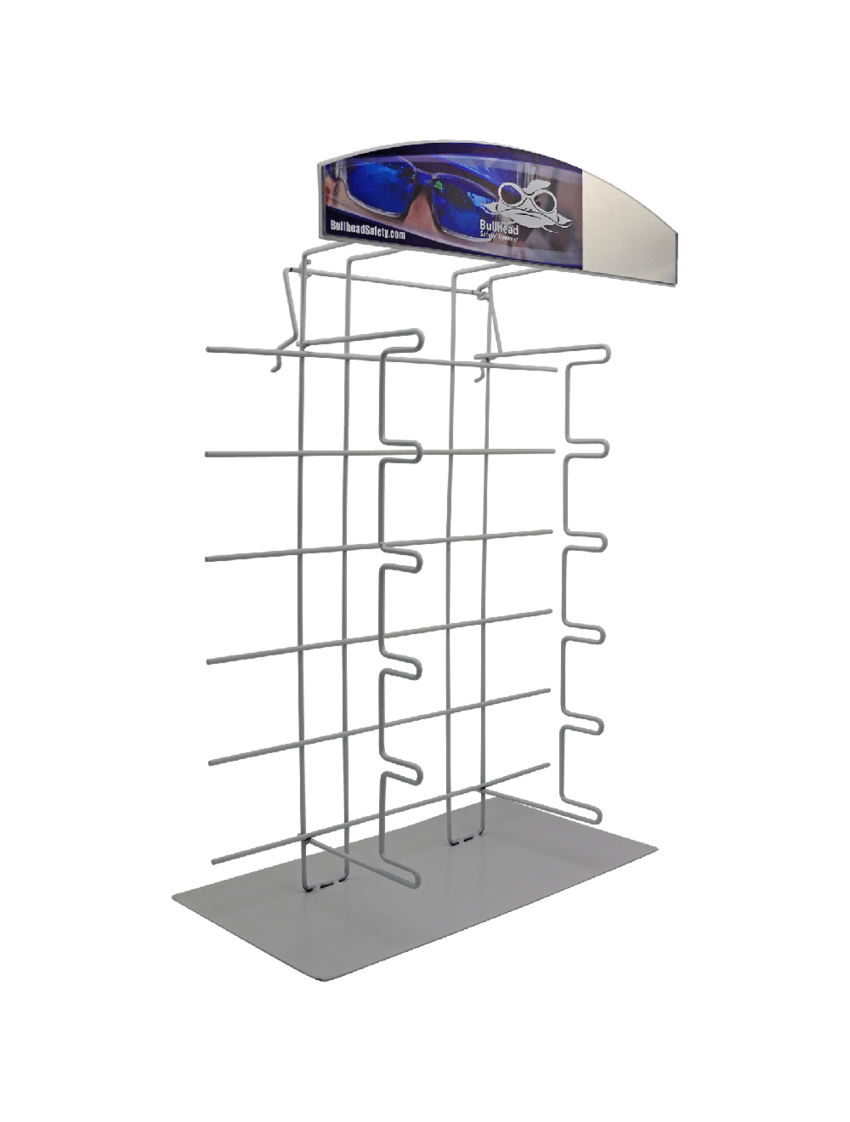 Bullhead Safety&reg; Eyewear Multi-Purpose One-Sided 12-Piece Eyewear Display