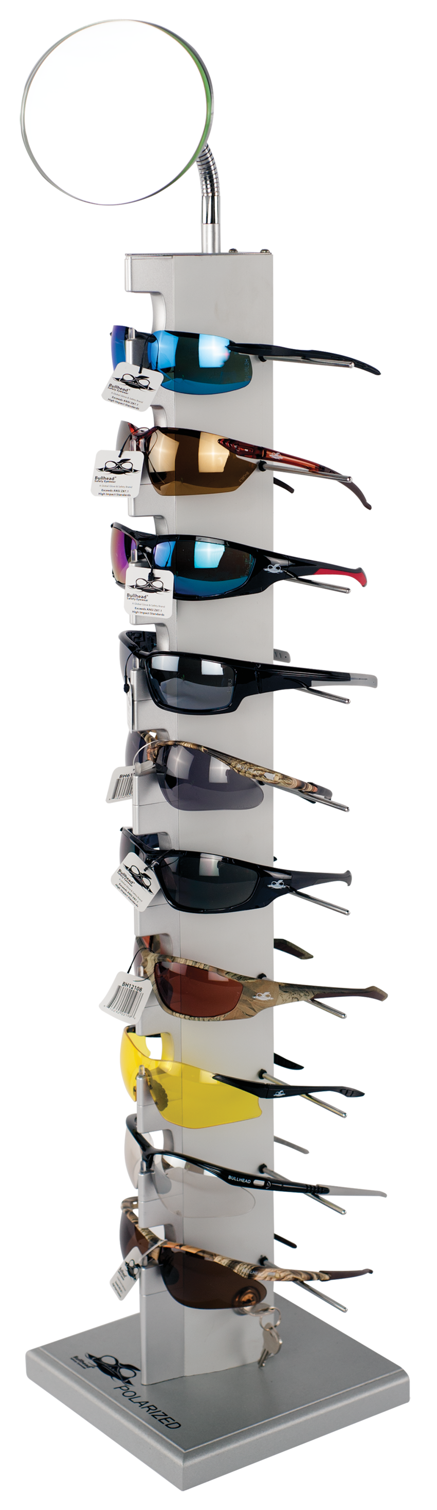 Bullhead Safety&reg; Eyewear 10-Piece Locking Countertop Display