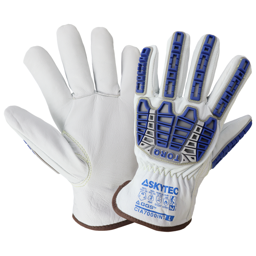 Cut and Impact Resistant Goatskin Leather Insulated Drivers Gloves with Heat Resistant Aralene&reg; Liner