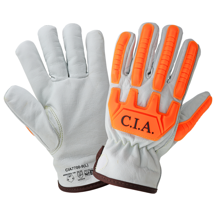 High-Visibility Cut and Impact Resistant Buffalo Leather Drivers Gloves