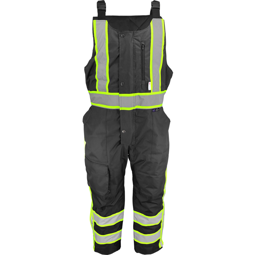 FrogWear&reg; HV Enhanced-Visibility Insulated Winter Bibs with Polyurethane Coated Oxford Polyester
