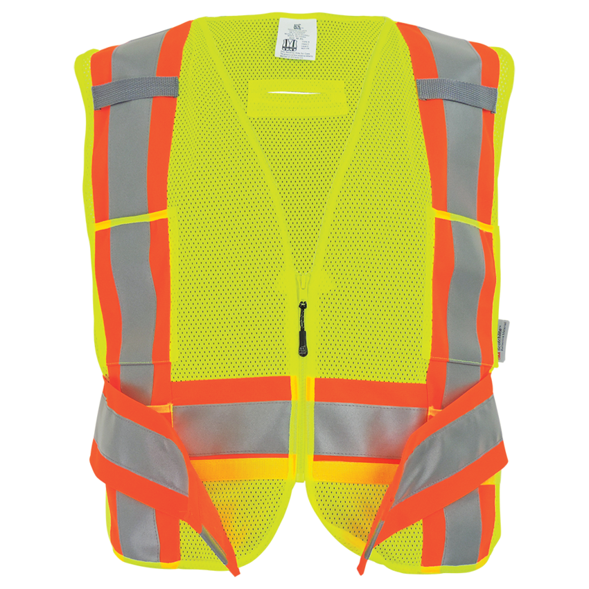 FrogWear® HV High-Visibility Mesh Polyester Adjustable Safety Vest