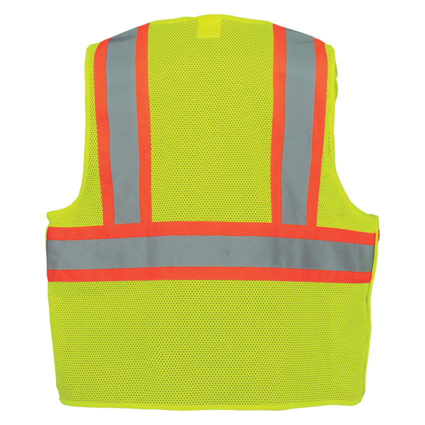 FrogWear® HV High-Visibility Polyester Five-Point Breakaway Safety Vest