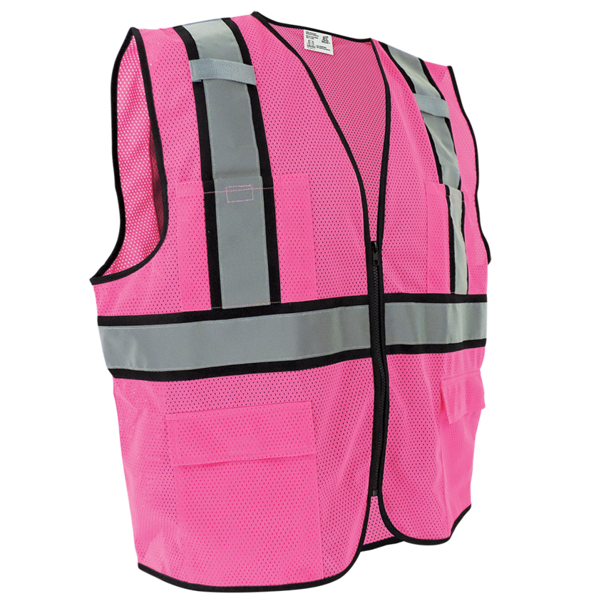FrogWear® HV Enhanced Visibility Pink Surveyors Safety Vest