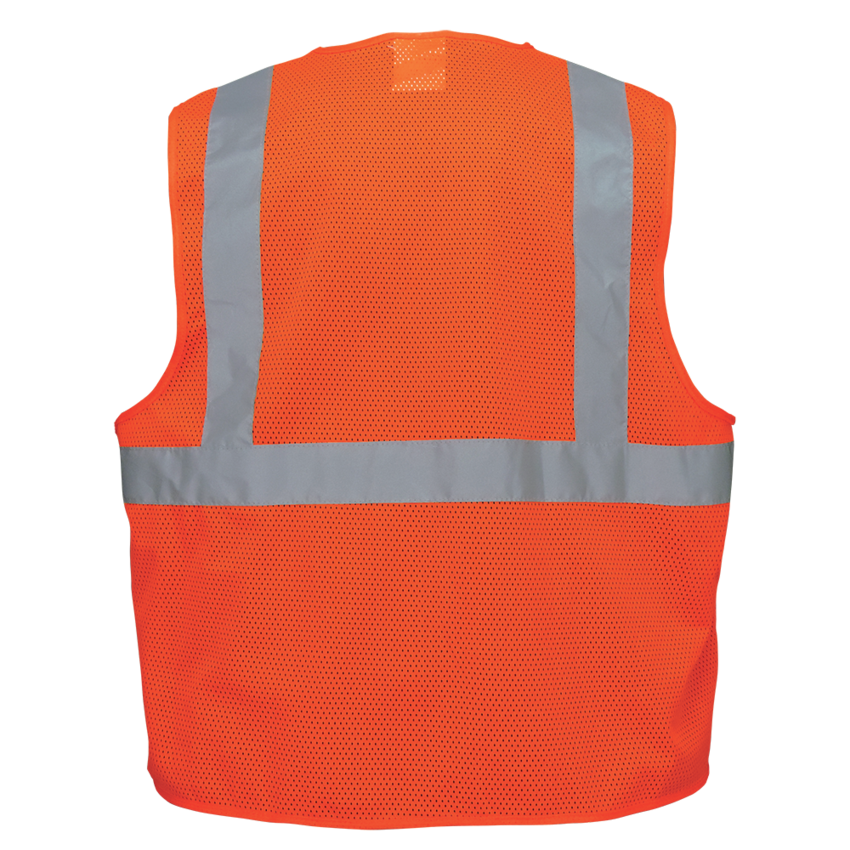 FrogWear® HV High-Visibility Orange Lightweight Mesh Polyester Safety Vest