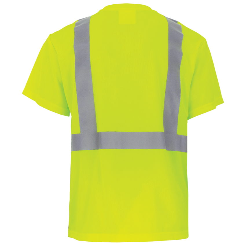 FrogWear® HV Self-Wicking Polyester Short-Sleeved High-Visibility Yellow/Green Shirt