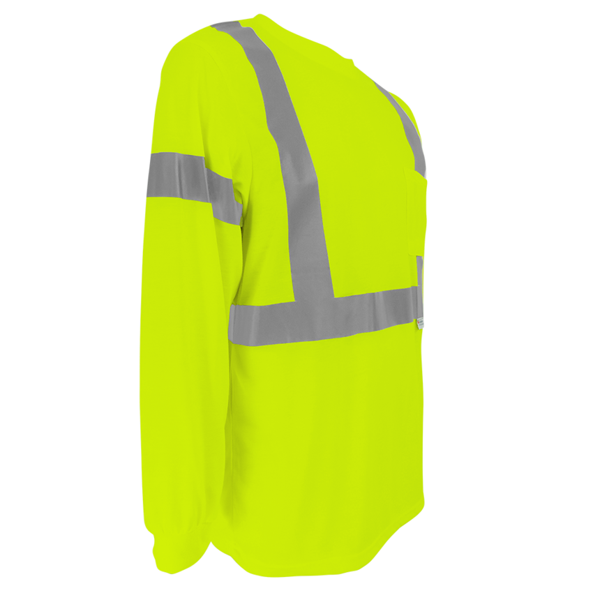 FrogWear® HV Self-Wicking High-Visibility Long-Sleeved Shirt with Reflective