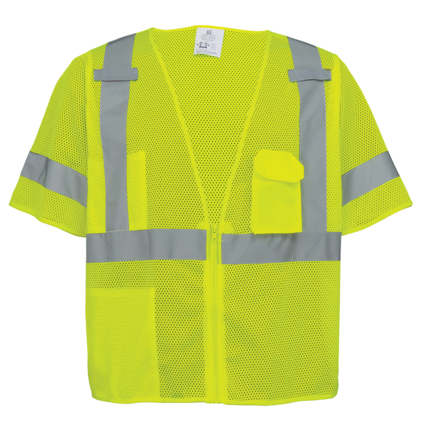 FrogWear® HV High-Visibility Mesh Polyester Short-Sleeved Safety Vest