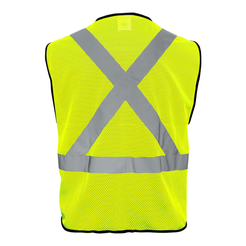 FrogWear® HV High-Visibility Polyester Solid Black Bottom Safety Vest