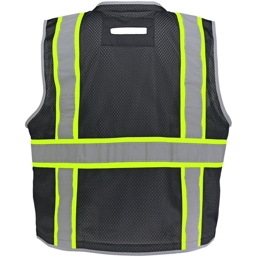 FrogWear® HV Black Enhanced Visibility Surveyors Safety Vest