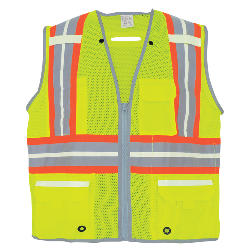FrogWear® HV Photoluminescent Surveyors Safety Vest with Reflective