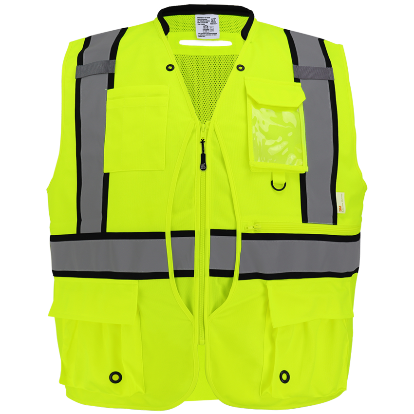 FrogWear® HV High-Visibility Kitchen Sink Premium Surveyors Safety Vest