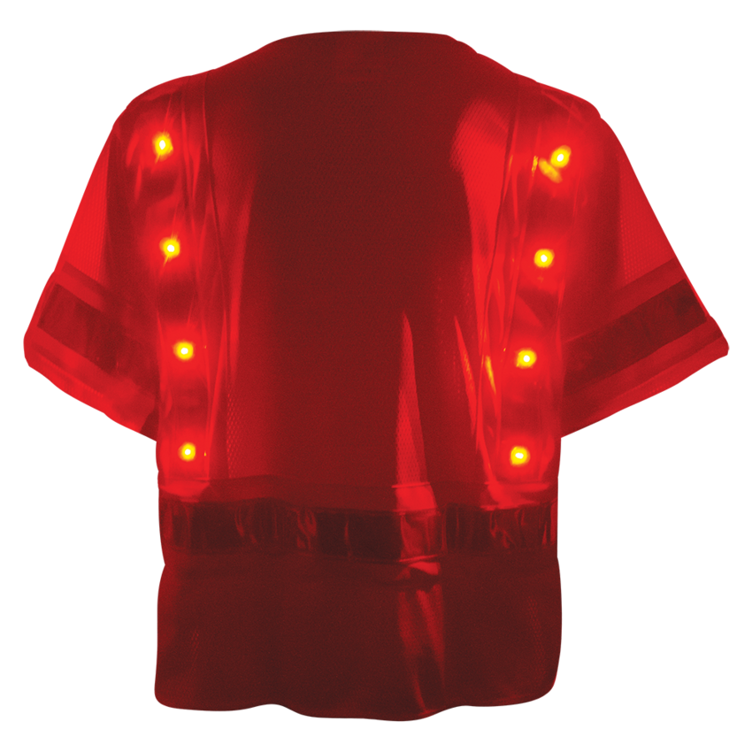 FrogWear® HV High-Visibility Lightweight LED Mesh Safety Vest with Short Sleeves