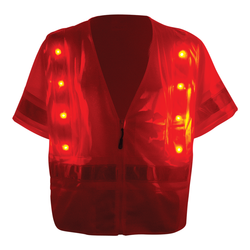 FrogWear® HV High-Visibility Lightweight LED Mesh Safety Vest with Short Sleeves