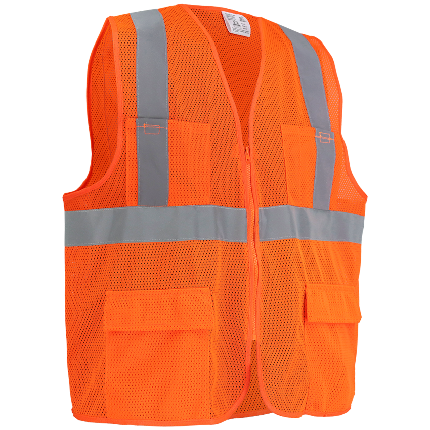 FrogWear® HV High-Visibility Orange Lightweight Mesh Safety Vest